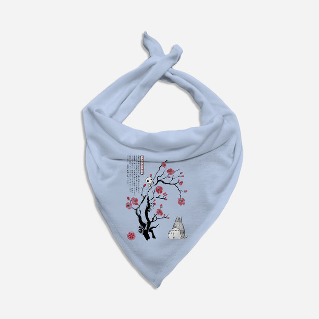 Spirits Sumi-e-Dog-Bandana-Pet Collar-DrMonekers