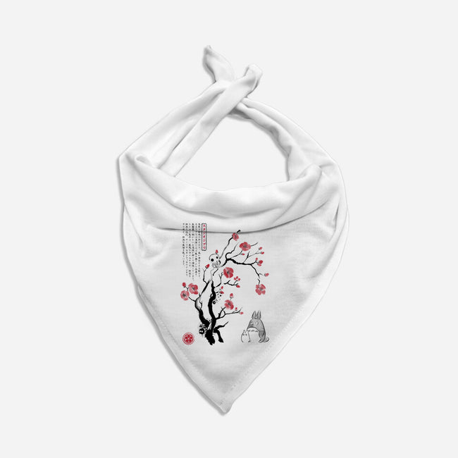 Spirits Sumi-e-Dog-Bandana-Pet Collar-DrMonekers