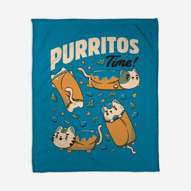 Purritos Time-None-Fleece-Blanket-tobefonseca