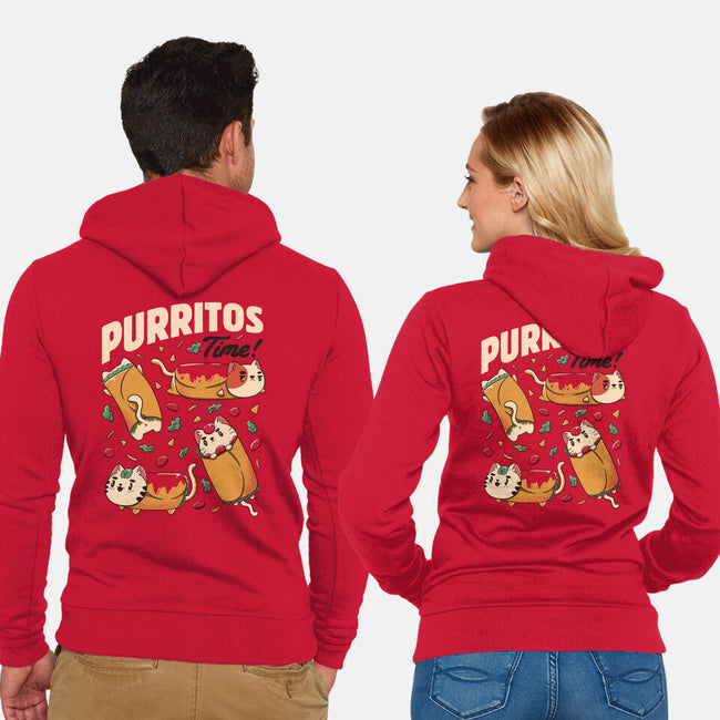 Purritos Time-Unisex-Zip-Up-Sweatshirt-tobefonseca