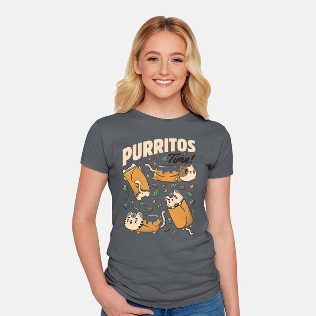 Purritos Time-Womens-Fitted-Tee-tobefonseca