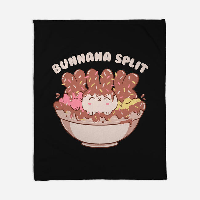 Bunny Banana Split-None-Fleece-Blanket-tobefonseca