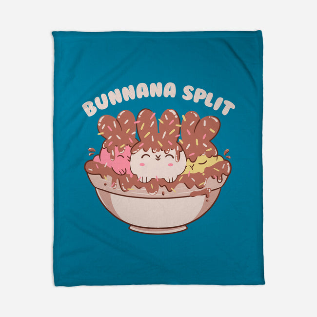 Bunny Banana Split-None-Fleece-Blanket-tobefonseca