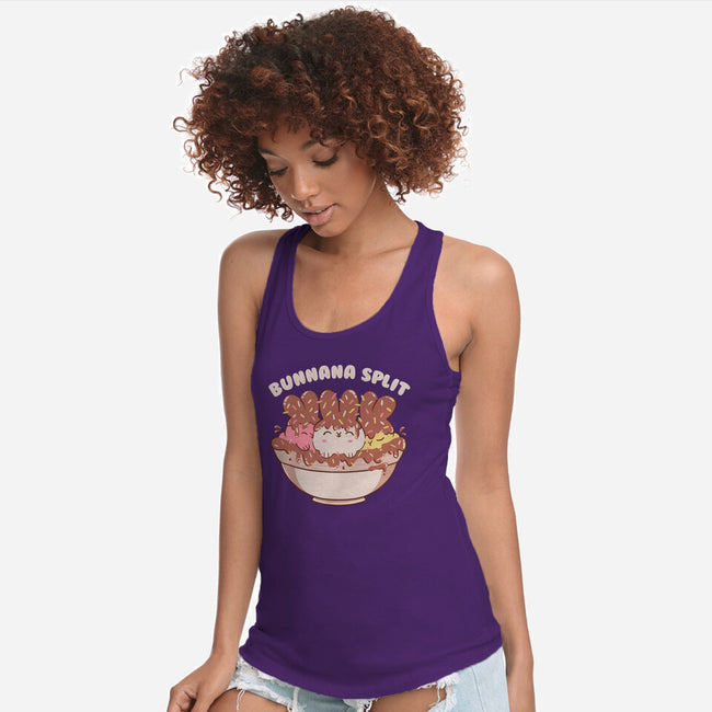 Bunny Banana Split-Womens-Racerback-Tank-tobefonseca