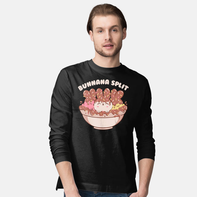 Bunny Banana Split-Mens-Long Sleeved-Tee-tobefonseca