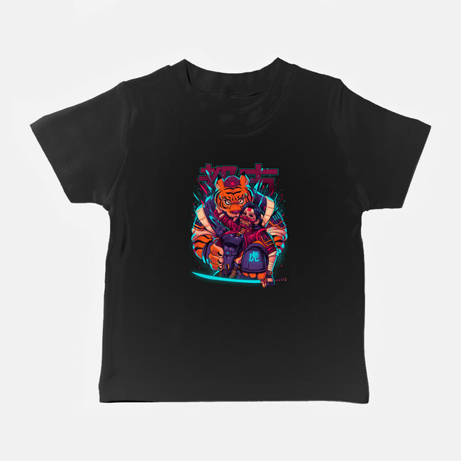 Cyber Samurai Tiger-Baby-Basic-Tee-Bruno Mota