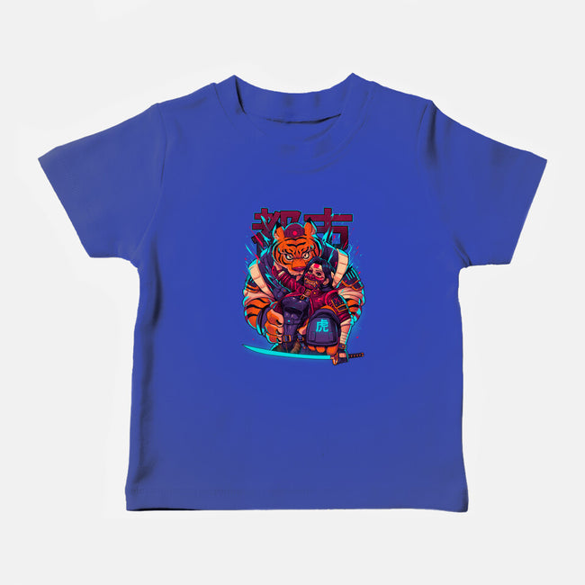 Cyber Samurai Tiger-Baby-Basic-Tee-Bruno Mota