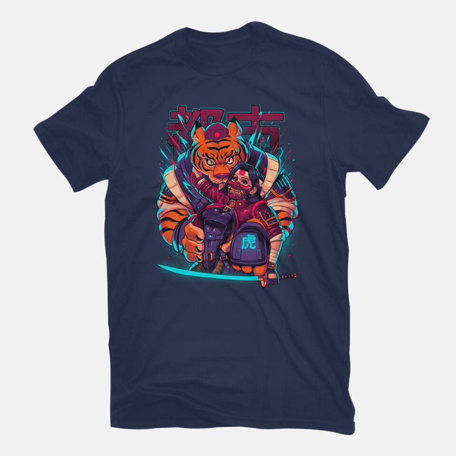 Cyber Samurai Tiger-Mens-Premium-Tee-Bruno Mota