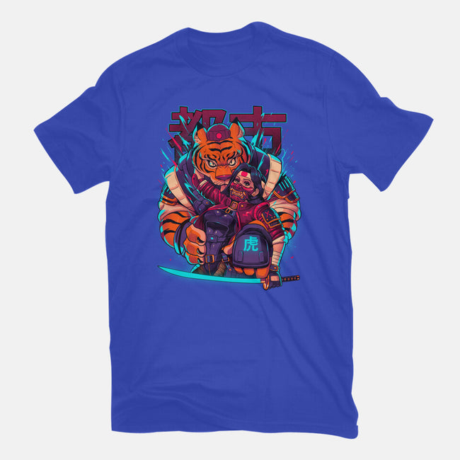 Cyber Samurai Tiger-Womens-Basic-Tee-Bruno Mota