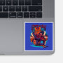 Cyber Samurai Tiger-None-Glossy-Sticker-Bruno Mota