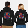 Cyber Samurai Tiger-Unisex-Zip-Up-Sweatshirt-Bruno Mota