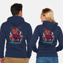 Cyber Samurai Tiger-Unisex-Zip-Up-Sweatshirt-Bruno Mota