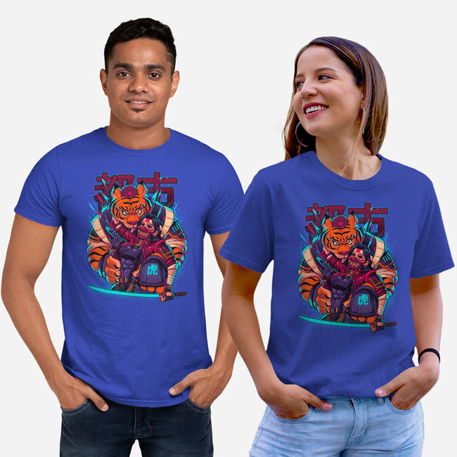 Cyber Samurai Tiger-Unisex-Basic-Tee-Bruno Mota