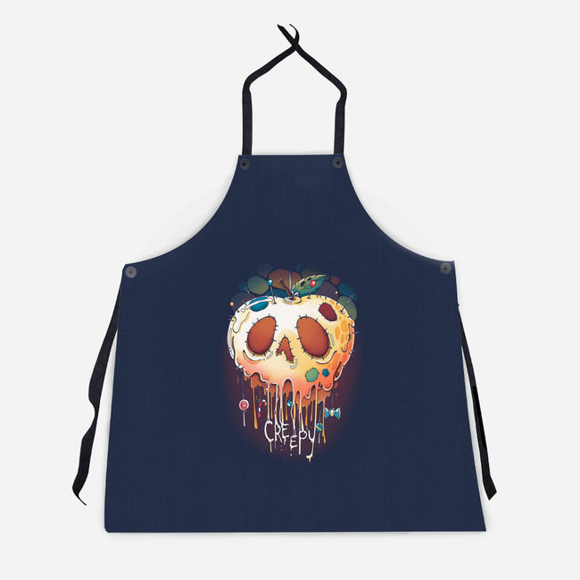 Creepy Apple-Unisex-Kitchen-Apron-Vallina84