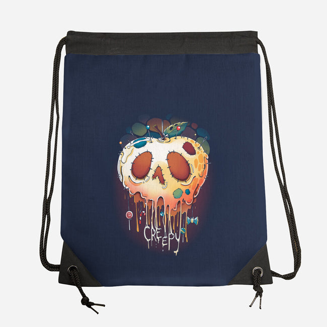 Creepy Apple-None-Drawstring-Bag-Vallina84