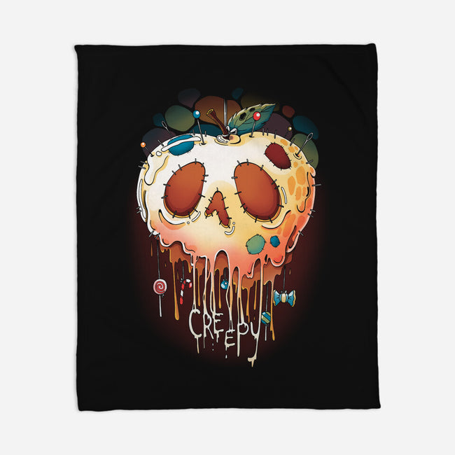 Creepy Apple-None-Fleece-Blanket-Vallina84