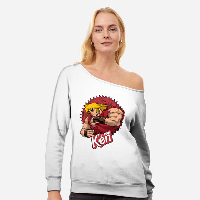 The Real Ken-Womens-Off Shoulder-Sweatshirt-Tronyx79