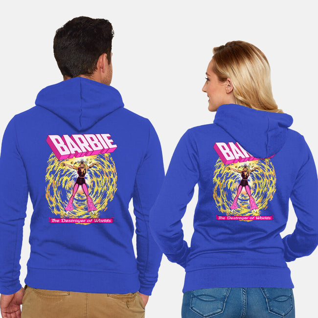 Dark Barbie-Unisex-Zip-Up-Sweatshirt-MarianoSan