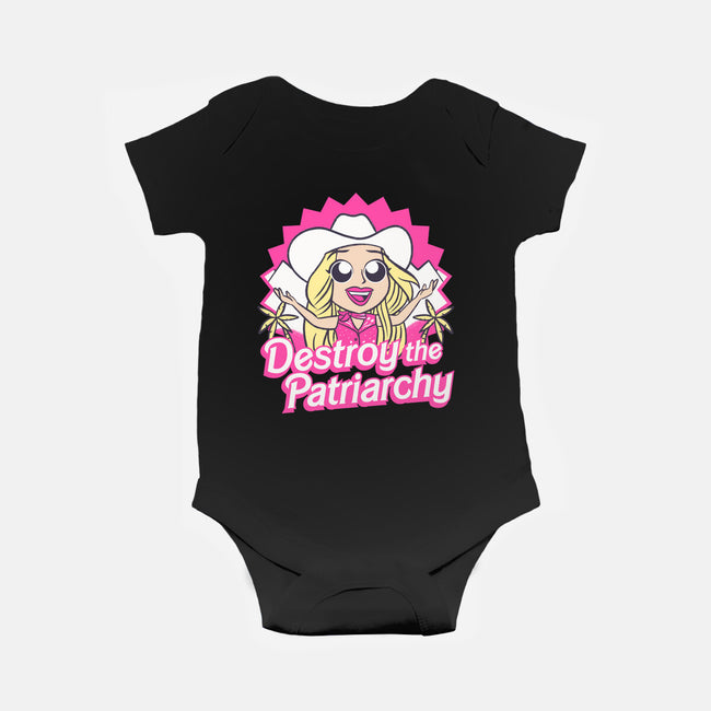 Destroy The Patriarchy-Baby-Basic-Onesie-Aarons Art Room