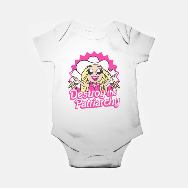 Destroy The Patriarchy-Baby-Basic-Onesie-Aarons Art Room