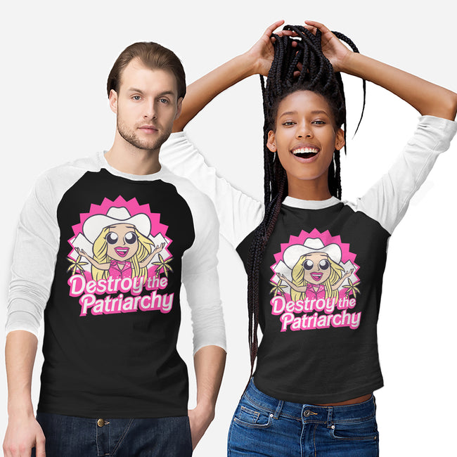 Destroy The Patriarchy-Unisex-Baseball-Tee-Aarons Art Room