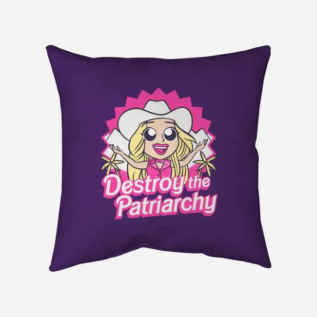 Destroy The Patriarchy-None-Removable Cover-Throw Pillow-Aarons Art Room