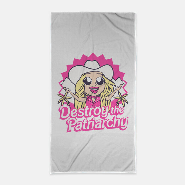 Destroy The Patriarchy-None-Beach-Towel-Aarons Art Room