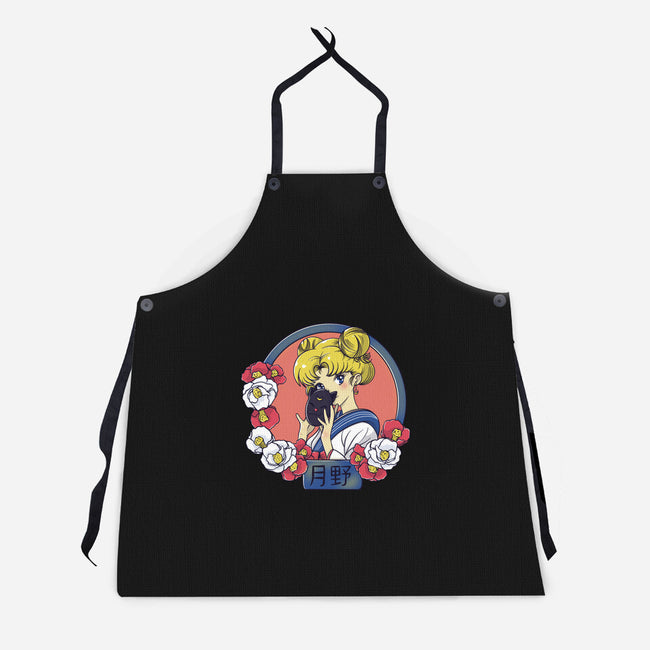 Tsuki No Usagi-Unisex-Kitchen-Apron-Freecheese