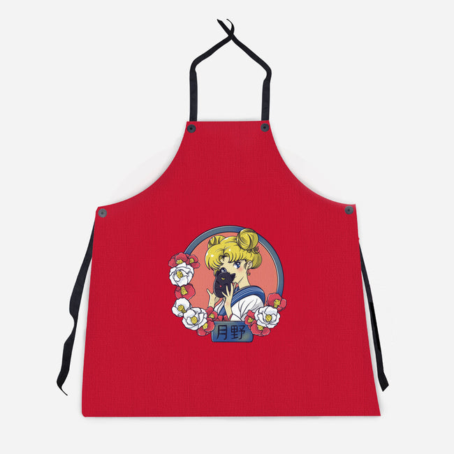 Tsuki No Usagi-Unisex-Kitchen-Apron-Freecheese