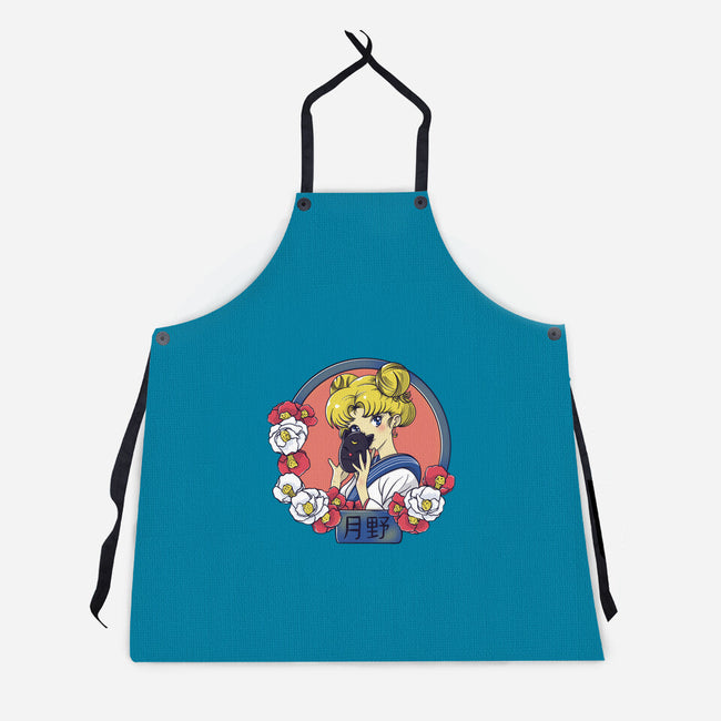 Tsuki No Usagi-Unisex-Kitchen-Apron-Freecheese