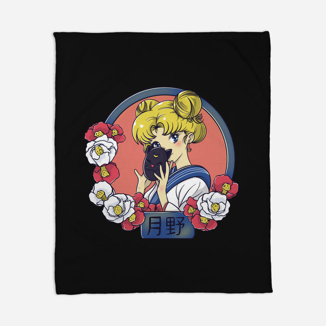 Tsuki No Usagi-None-Fleece-Blanket-Freecheese