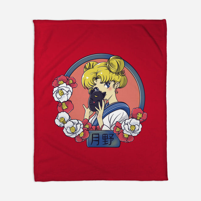 Tsuki No Usagi-None-Fleece-Blanket-Freecheese