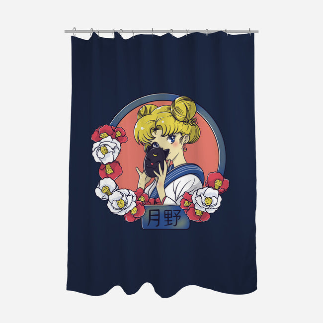 Tsuki No Usagi-None-Polyester-Shower Curtain-Freecheese