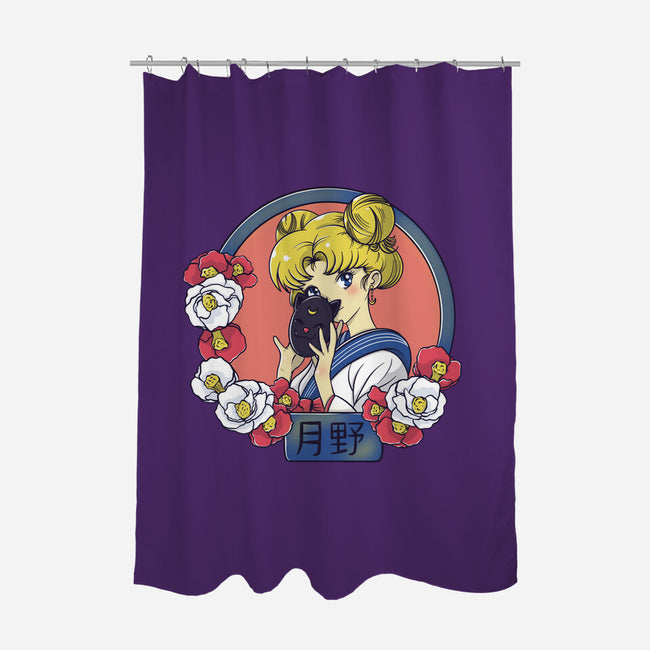 Tsuki No Usagi-None-Polyester-Shower Curtain-Freecheese