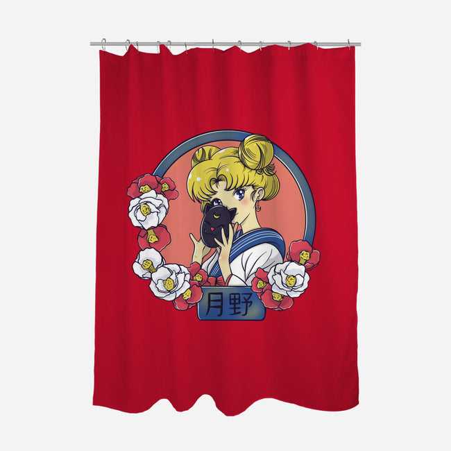 Tsuki No Usagi-None-Polyester-Shower Curtain-Freecheese