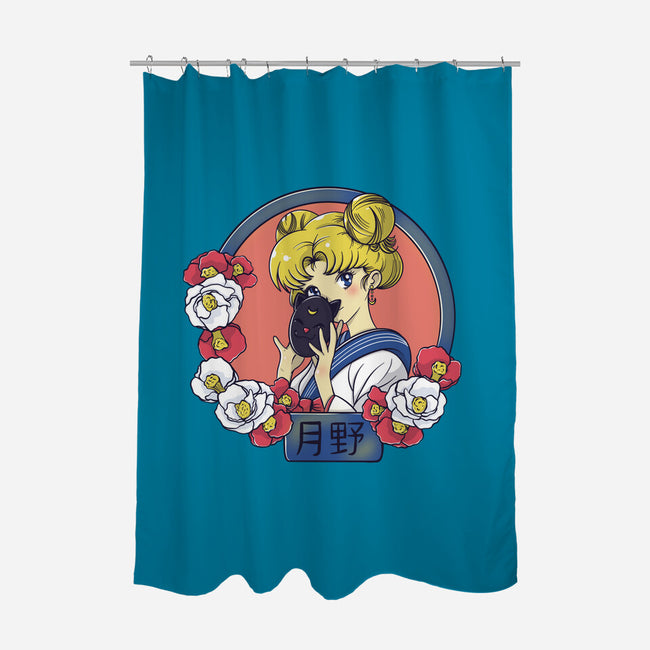 Tsuki No Usagi-None-Polyester-Shower Curtain-Freecheese