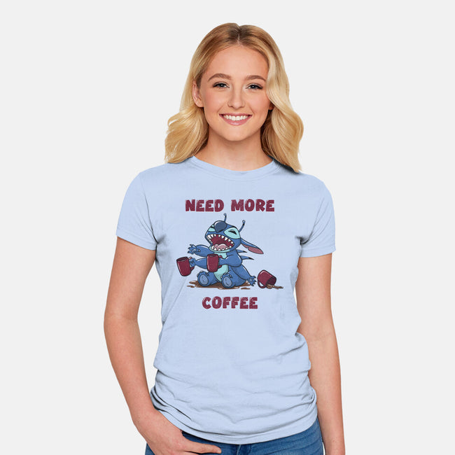 Need More Coffee-Womens-Fitted-Tee-Claudia