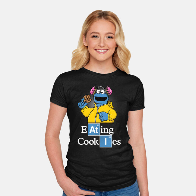 Eating Cookies-Womens-Fitted-Tee-Barbadifuoco