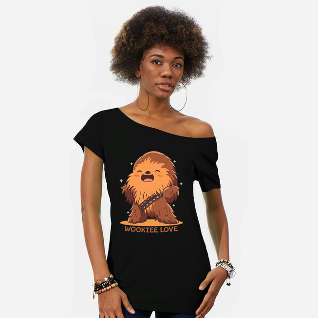 Wookie Love-Womens-Off Shoulder-Tee-fanfreak1