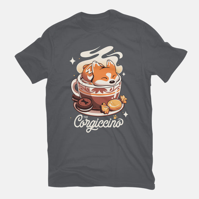 Corgi Coffee Break-Mens-Heavyweight-Tee-Snouleaf