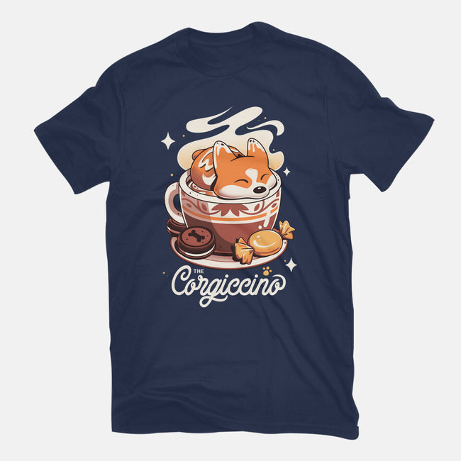 Corgi Coffee Break-Womens-Fitted-Tee-Snouleaf