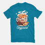 Corgi Coffee Break-Womens-Fitted-Tee-Snouleaf