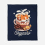 Corgi Coffee Break-None-Fleece-Blanket-Snouleaf