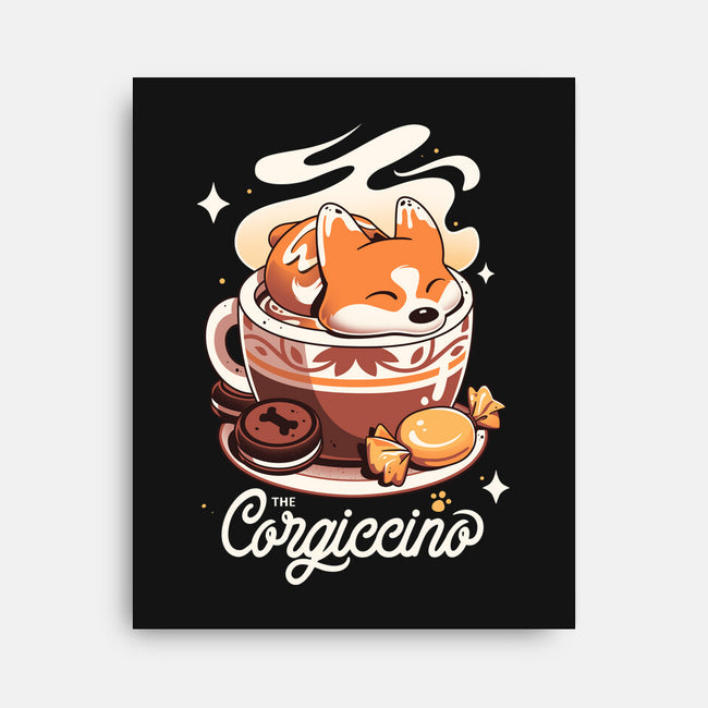 Corgi Coffee Break-None-Stretched-Canvas-Snouleaf