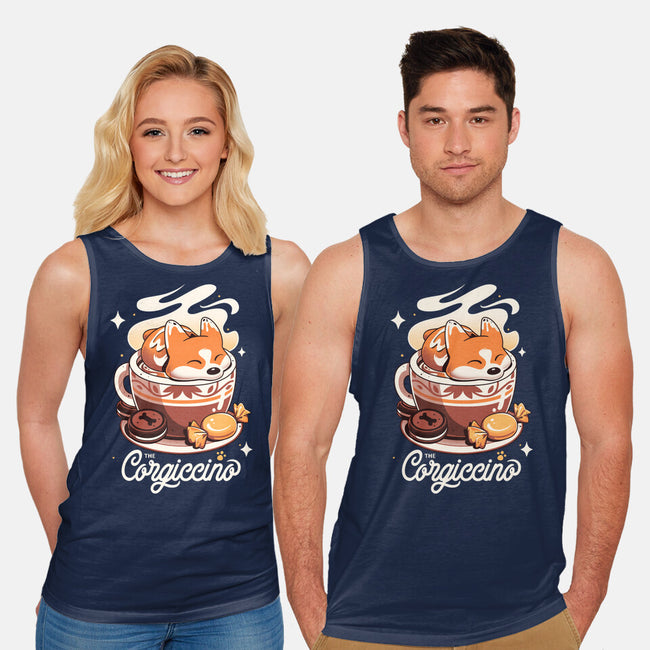 Corgi Coffee Break-Unisex-Basic-Tank-Snouleaf