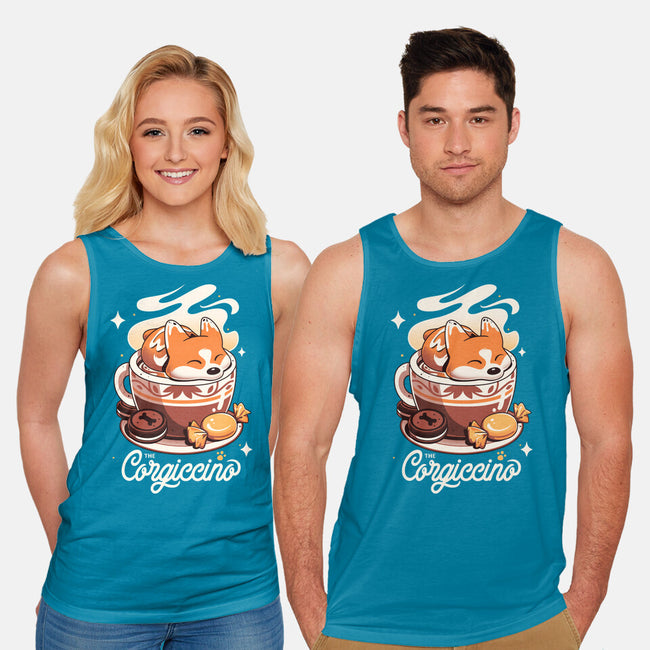 Corgi Coffee Break-Unisex-Basic-Tank-Snouleaf