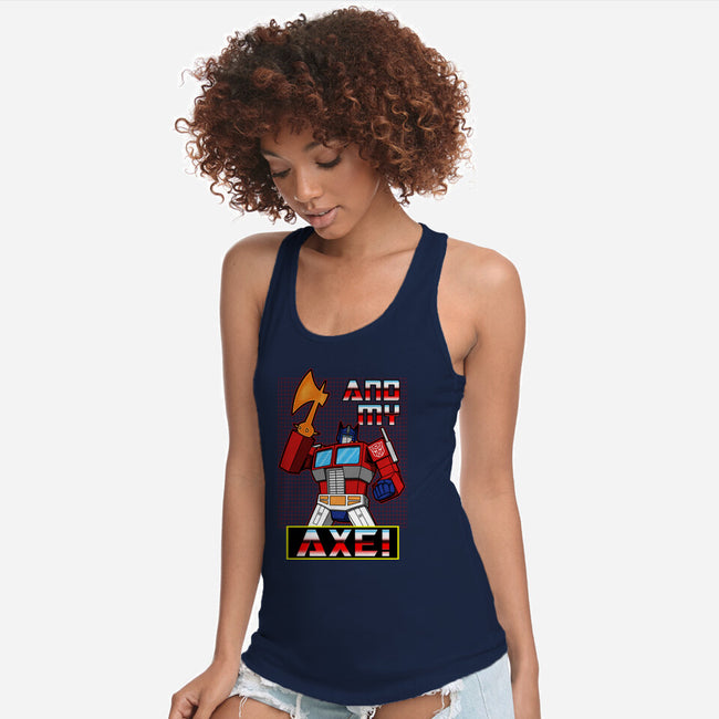 Cybertronian Axe-Womens-Racerback-Tank-Boggs Nicolas