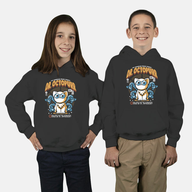 Doctor Octopurr-Youth-Pullover-Sweatshirt-ilustrata