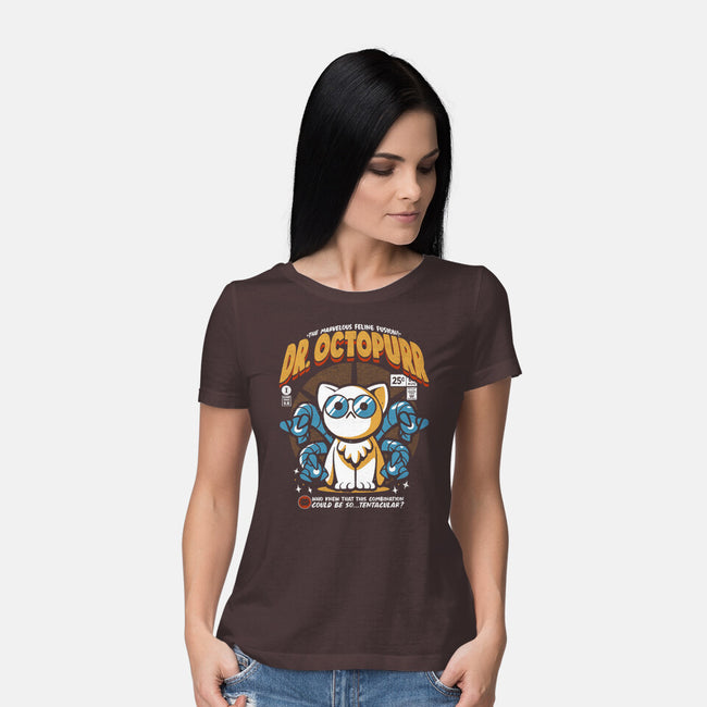 Doctor Octopurr-Womens-Basic-Tee-ilustrata