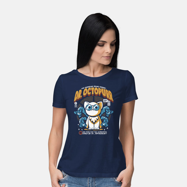 Doctor Octopurr-Womens-Basic-Tee-ilustrata